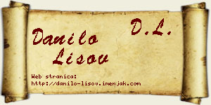 Danilo Lisov vizit kartica